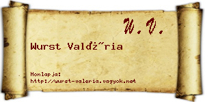 Wurst Valéria névjegykártya